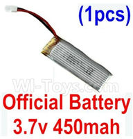 XK K110 K110S Parts-26 Official 3.7v 450mah Battery(1pcs) For Wltoys XK K110 K110S Helicopter parts,6ch Brushless Helicopter spare Accessories